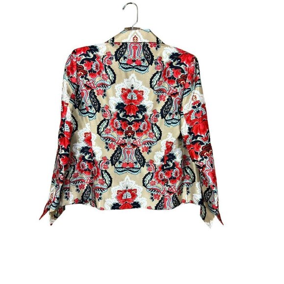 Petite Kasper Jackets & Blazers - Kasper Women's Multi Colored Floral Front Open Blazer
